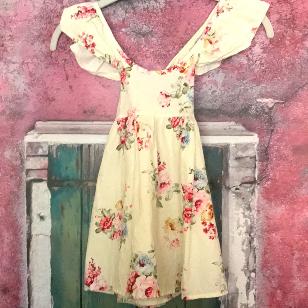 Darling girls cotton sundress handmade? Shabby floral